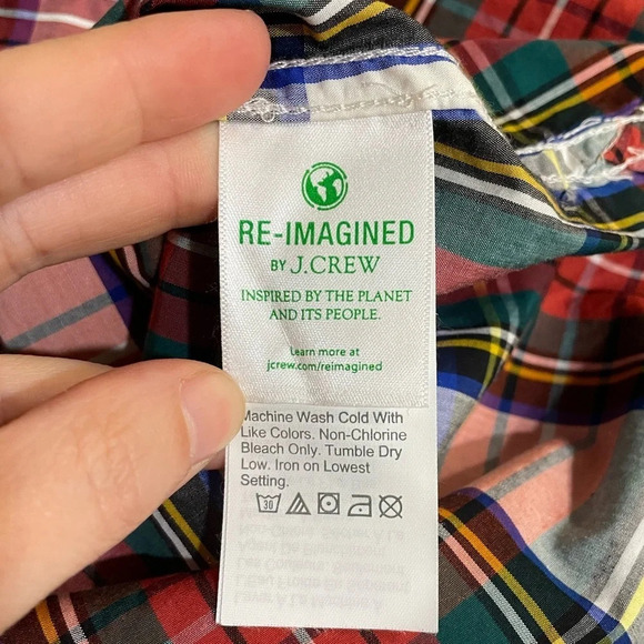 J. Crew Classic Fit Washed Cotton Poplin Shirt in Snowy Stewart Tartan - Picture 9 of 14